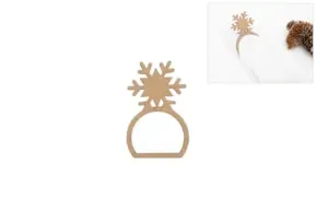 Deco Foam 742030 portatovaglioli fiocco neve 6 pezzi