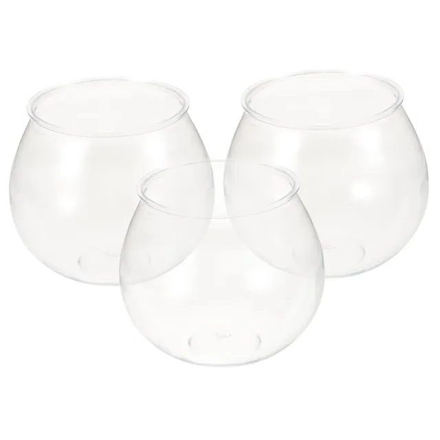 Angoily boccia pesci plastica set 3 pezzi trasparente