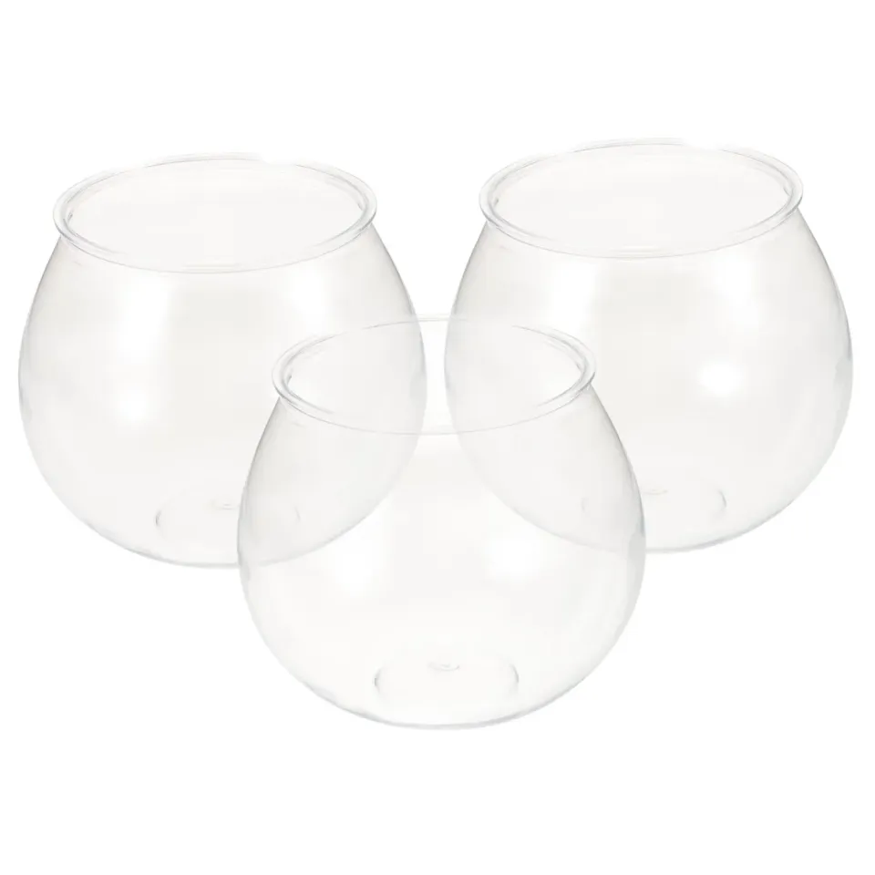 Angoily boccia pesci plastica set 3 pezzi trasparente