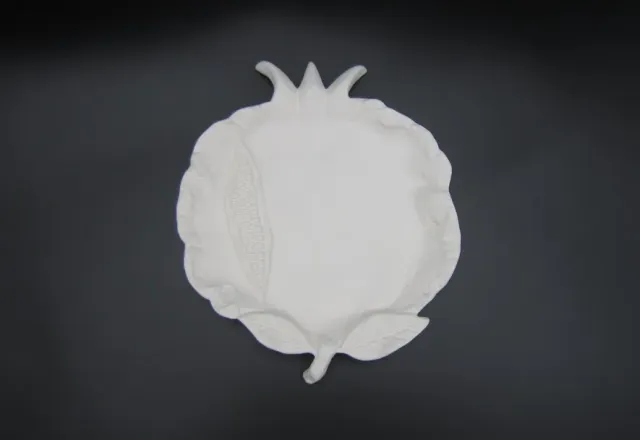 Deco Foam Melograno vassoio ceramica bianco 20x25cm