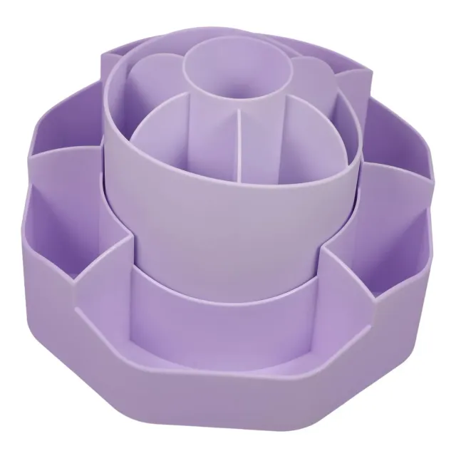 Angoily Portapenne Girevole Scrivania Viola Organizer