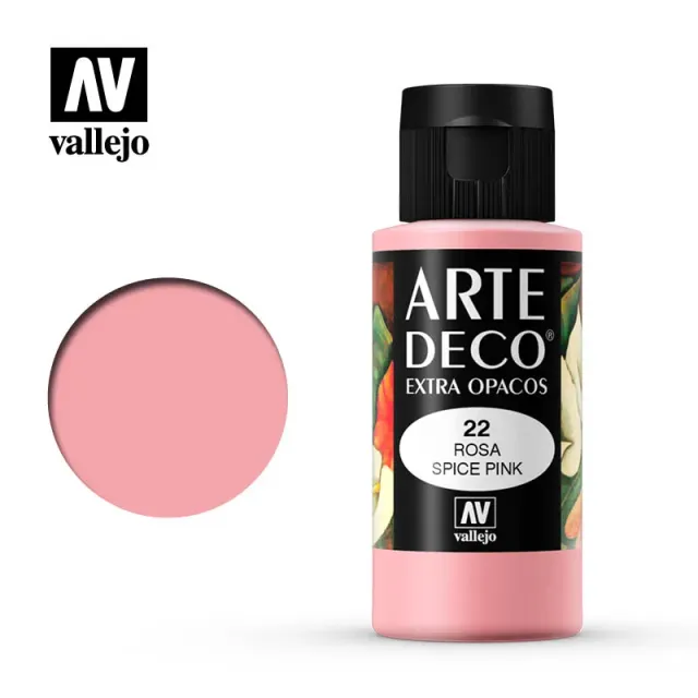 Vallejo Arte Deco 022 colore acrilico Spice Pink 60 ml