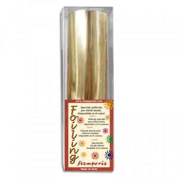 Deco Foam foglia metallica Yellow Gold 200x12cm coprente