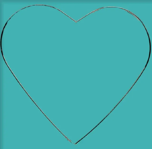 Deco Foam DF00425 cerchio metallo cuore 25,5x24cm