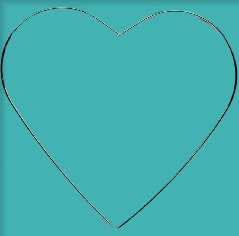 Deco Foam DF00425 cerchio metallo cuore 25,5x24cm