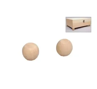 Deco Foam 90627 piedini legno scatole 4 pz 2,3x2,4 cm