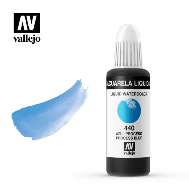 Vallejo Liquid Watercolor 440 acquerello 32 ml Primary Blue