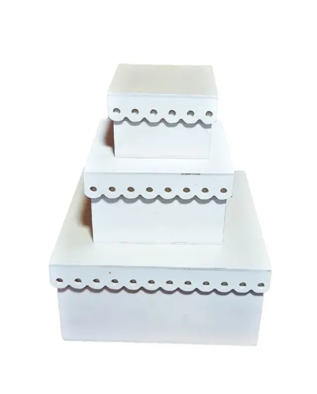 Deco Foam LG87483 Scatole Legno Set 3 Pezzi grezze