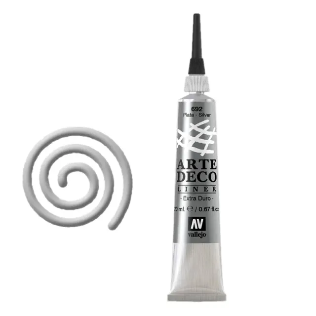 Vallejo Artedeco 692 Silver liner contorno argento