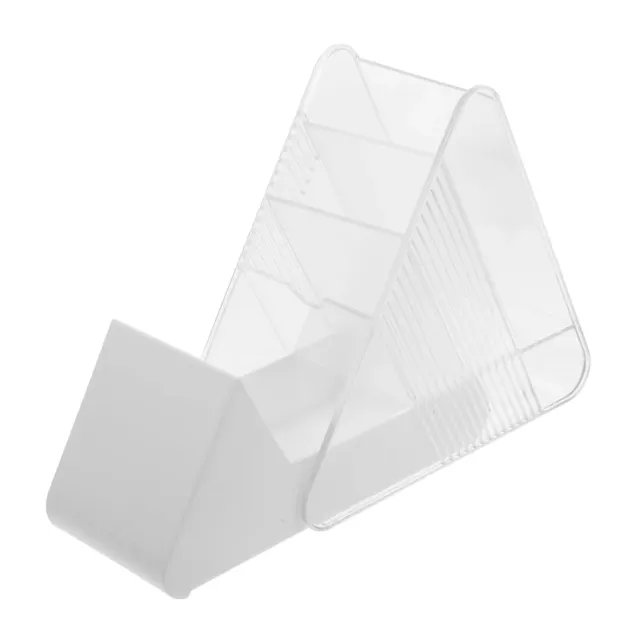 Angoily Portapenne Triangolare Bianco plastica da scrivania