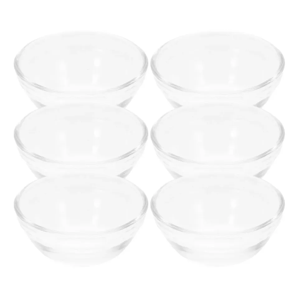Angoily Set 6 Mini Ciotole Vetro Dessert 6 Pezzi Trasparenti