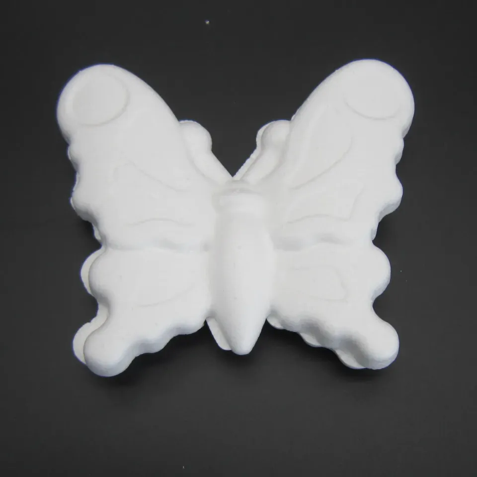 Deco Foam farfalla in polistirolo 12,5 cm bianca