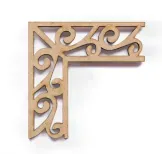 Deco Foam Angolare Decorativo in Legno 74077 7x7 cm