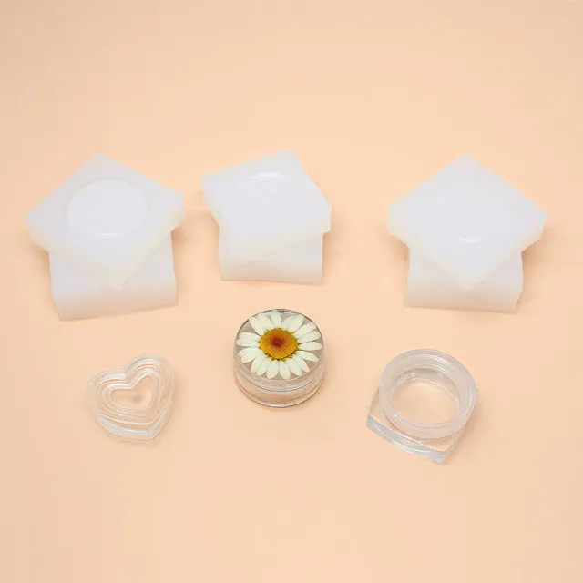 Naturesin set 3 stampi cofanetti portagioie silicone 4 cm