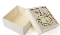 Deco Foam 741176 scatola legno Natale campanelle 16x16