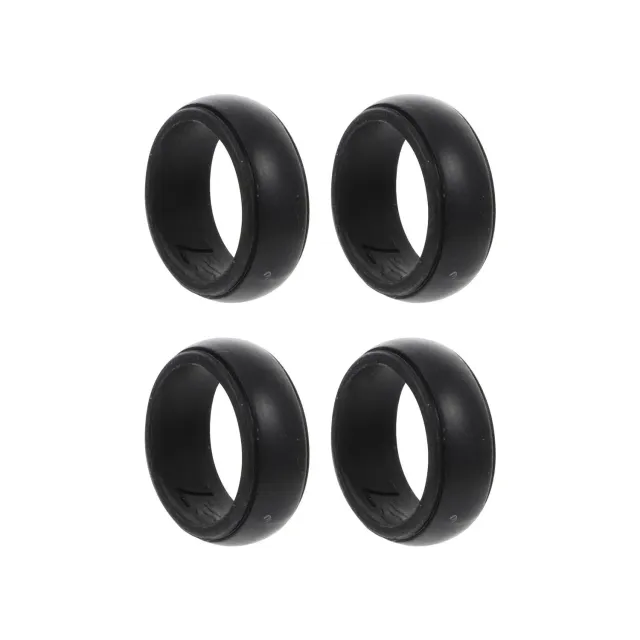 Angoily anello sportivo silicone nero 4 pezzi