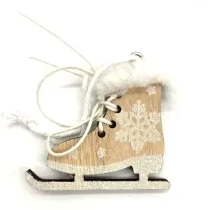 Deco Foam 63590 pattino ghiaccio decorativo 4cm legno