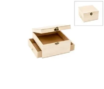 Deco Foam 87951 scatola legno 17x17x10 cm