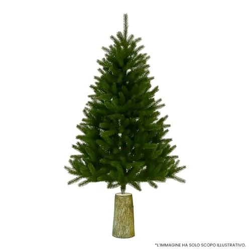 Giodicart Base Tronco albero di Natale in resina effetto legno