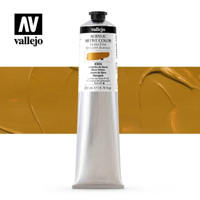 Vallejo Acrylic Artist 304 colore acrilico giallo Marte 200ml