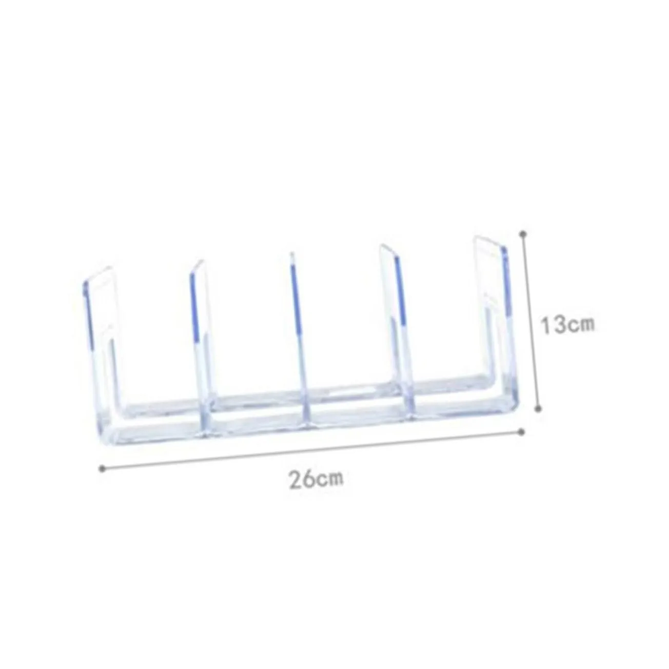 Angoily reggilibri acrilico trasparente 32x13 cm 4 pz