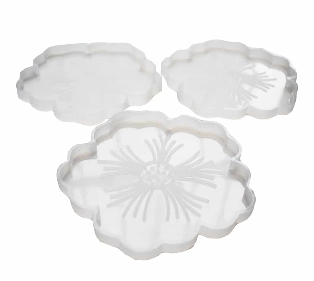 Naturesin Set 3 stampi silicone sottobicchieri fiore 12 cm