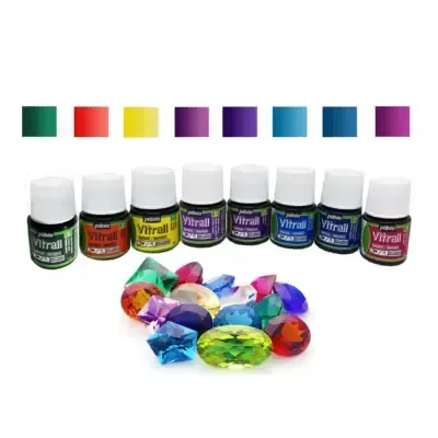 Naturesin Vitrail set 8 coloranti resina 45 ml traslucidi