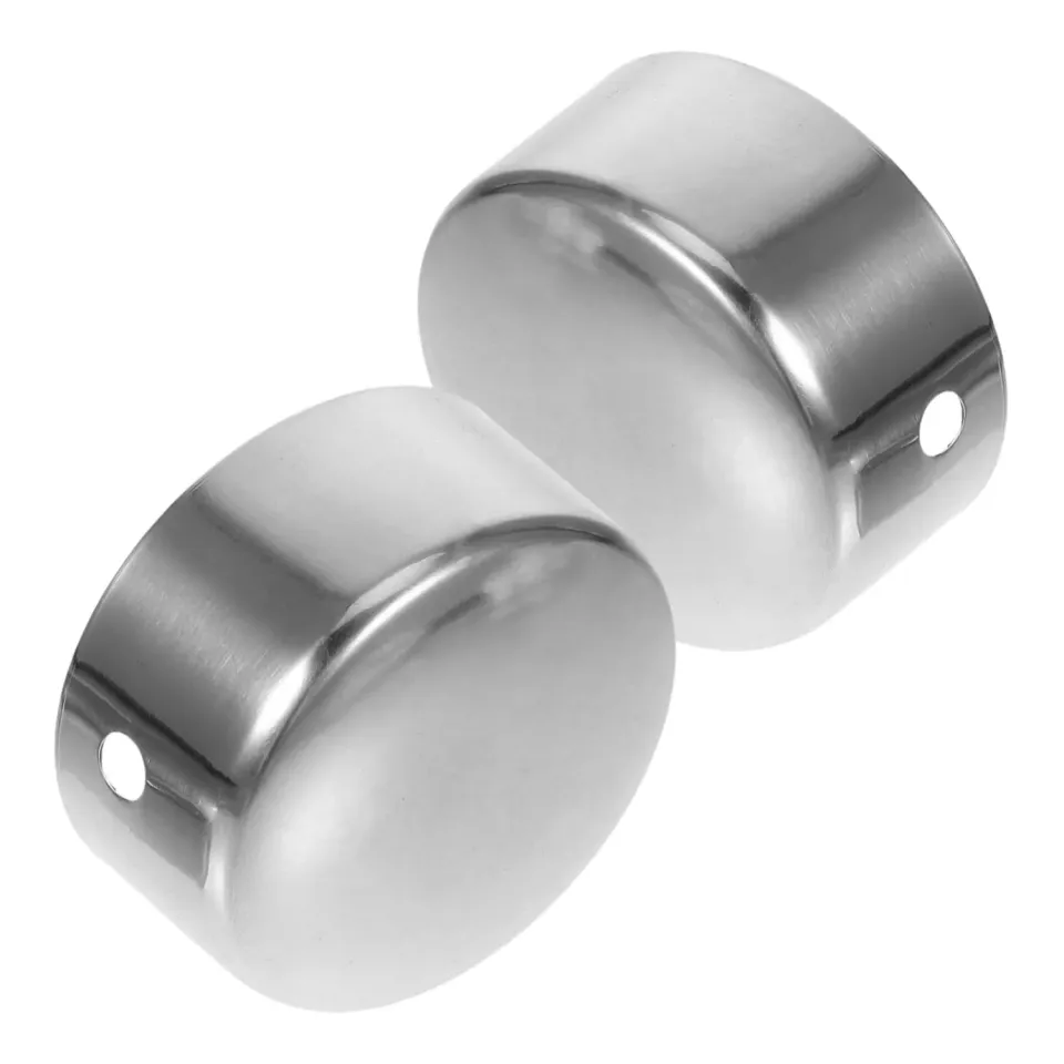 Angoily tappi terminali corrimano 40 mm 2 pezzi argento