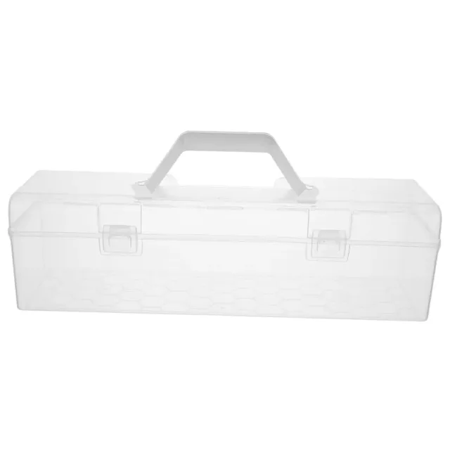Angoily scatola trasparente con coperchio portatile ampia