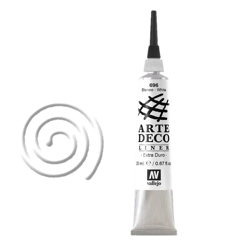 Vallejo Arte Deco Liner 696 colore contorno bianco rilievo