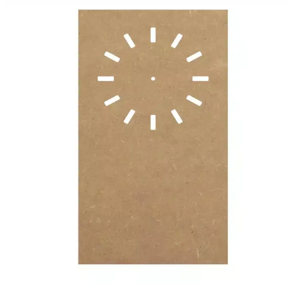 Naturesin Pannello MDF orologio parete 50x28 cm resina