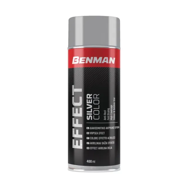 Benman Chrome Effect vernice spray argento 400ml effetto cromo