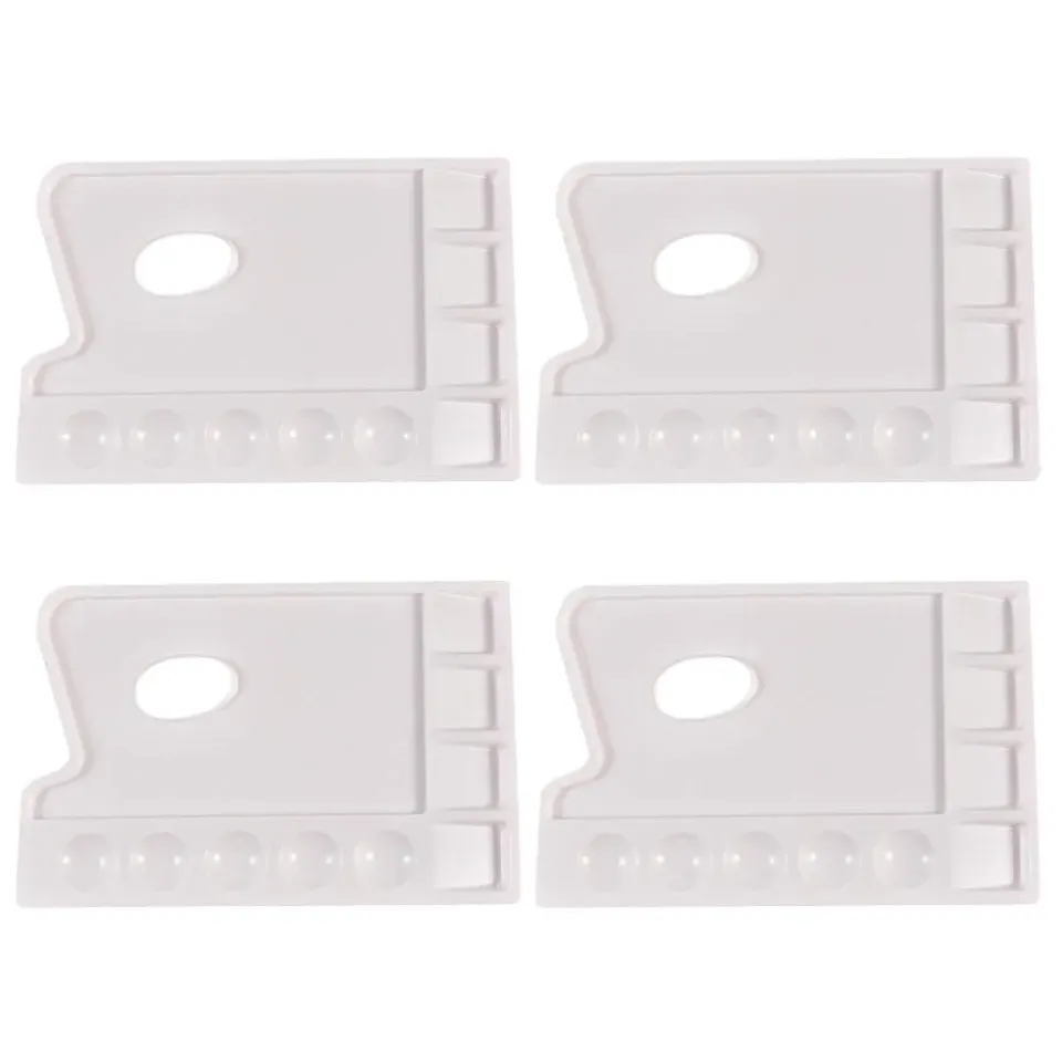 Angoily Tavolozza Pittura 9 Scomparti Plastica 4 Pezzi