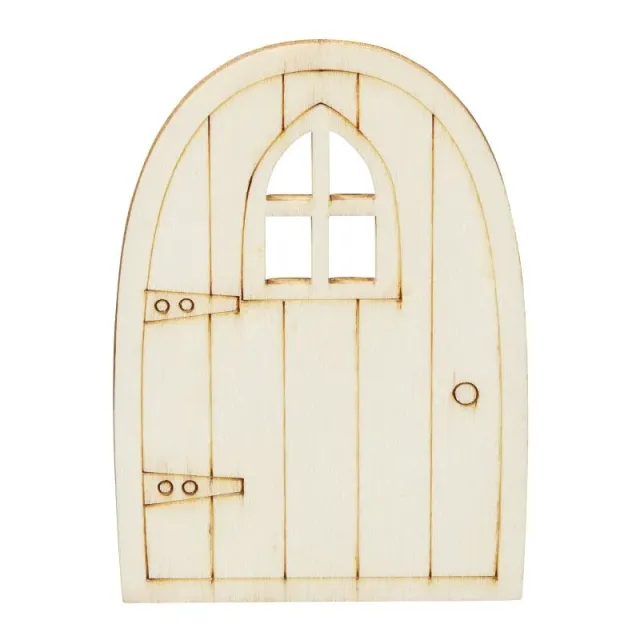 Deco Foam porta decorativa in legno 6x10 cm 1 pz per casette