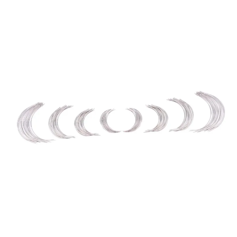 Angoily Aghi Curvi Tipo C Acciaio Inox 96 Pezzi