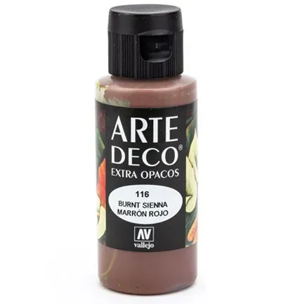 Vallejo Arte Deco 116 Burnt Sienna acrilico 60ml coprente