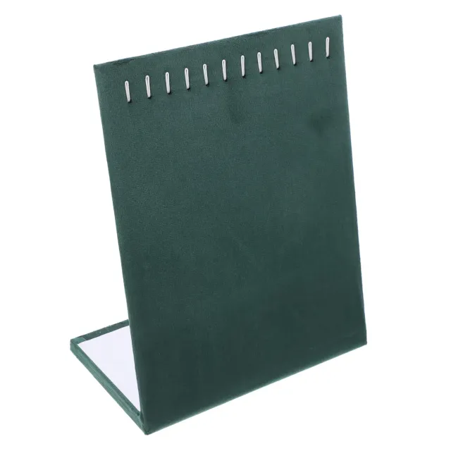 Angoily espositore gioielli flanella 12 slot verde