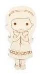Deco Foam 741628 Decorazione Legno Bimba 4,8x9,9 cm