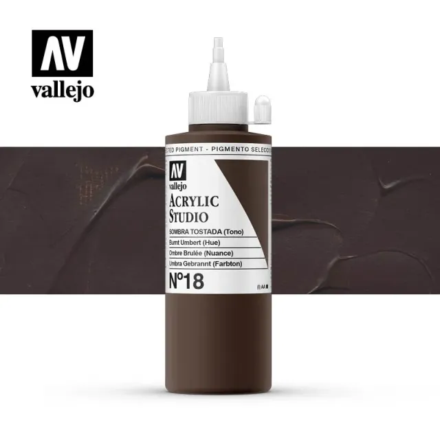 Vallejo Acrylic Studio 18 colore acrilico 200ml coprente