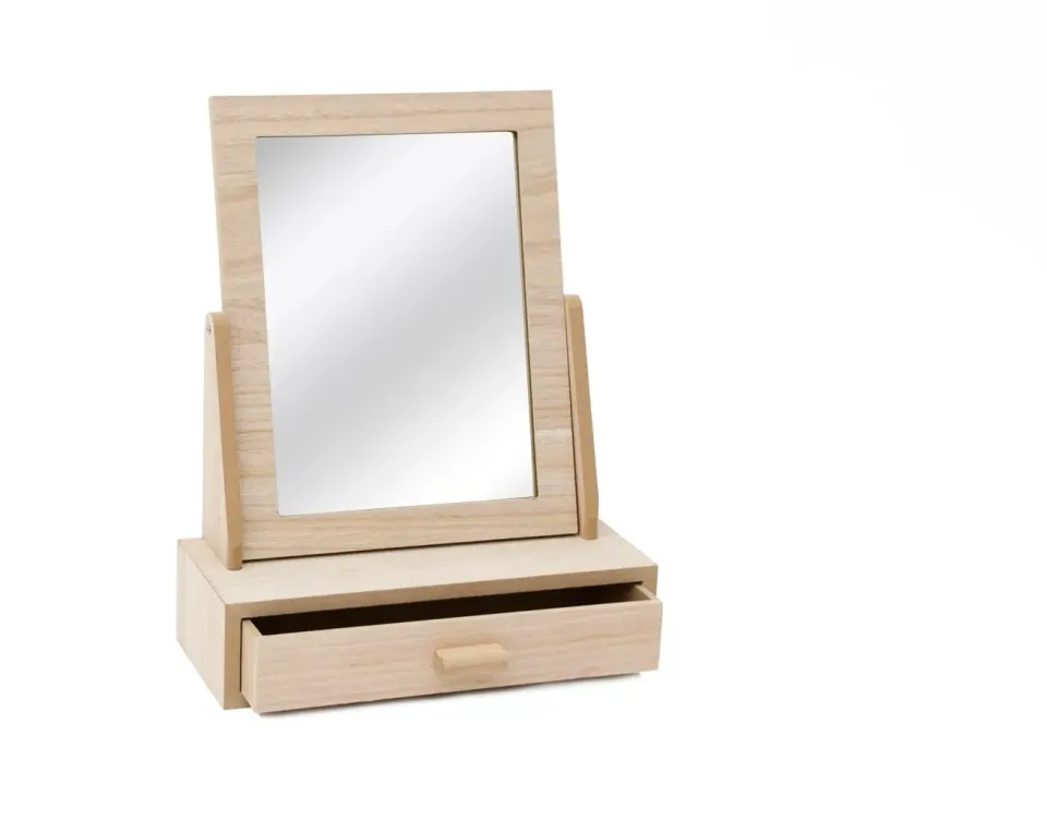 Deco Foam 87848 specchio con cassetto 27,5x34 cm grezzo