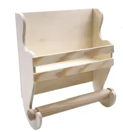 Deco Foam 87898 portarotolo in legno 23,5x9,5x28cm